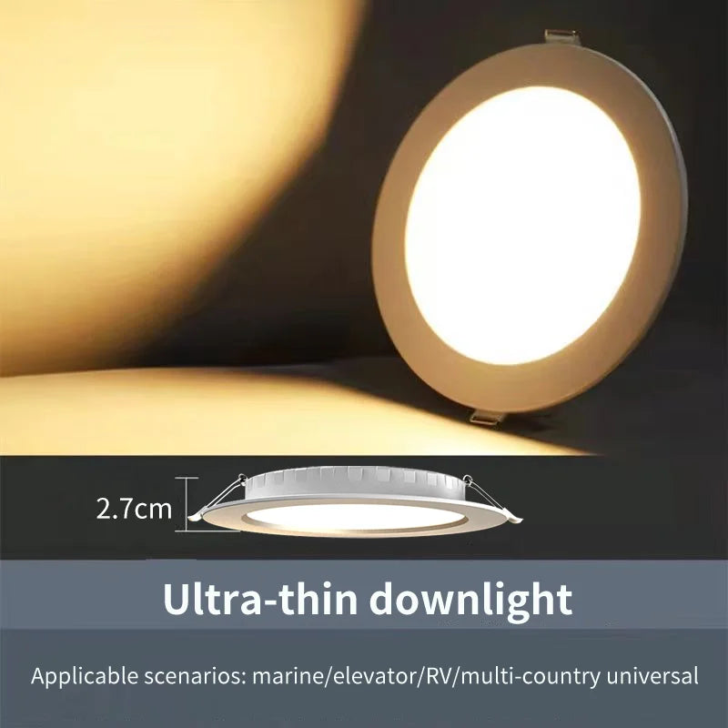 plafonnier led intégré haute luminosité tension universelle multinationale - vue 5 sur 6