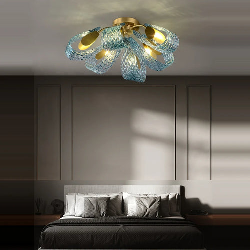 lustre led cristal suspension éclairage luminaire lampara - vue 2 sur 21