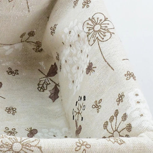 panier de rangement tissé en rotin avec doublure amovible décorative - vue 6 sur 12