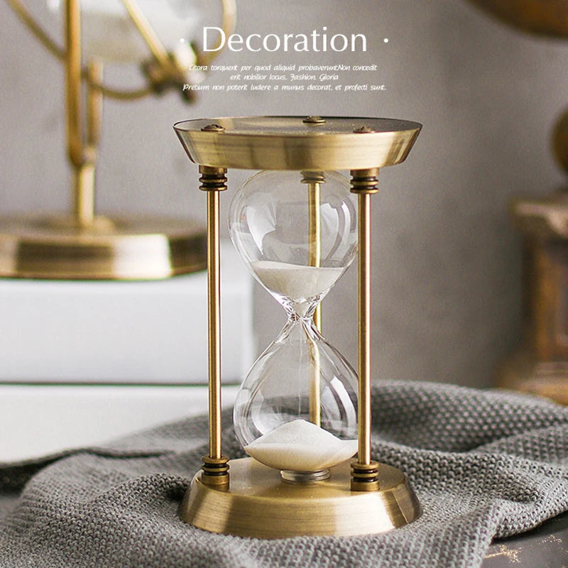 sablier créatif nordique en métal pour décoration et cadeau - vue 2 sur 8