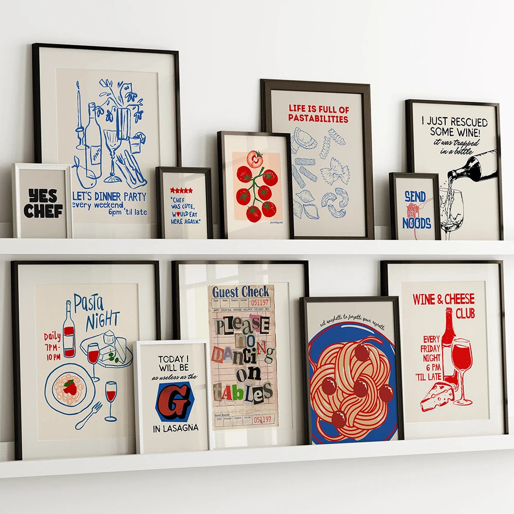 ensemble mural rétro esthétique pour décor de galerie - vue 5 sur 7