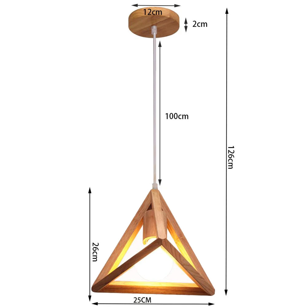 suspension vintage nordique en bois pour éclairage intérieur - vue 13 sur 20