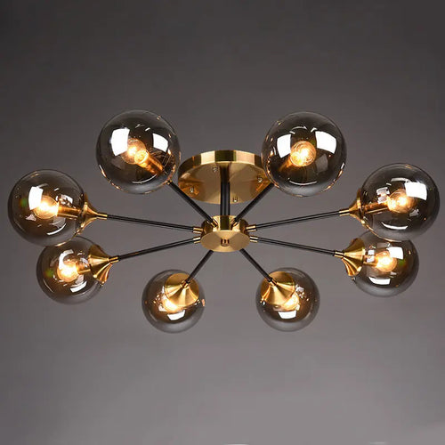 lustre moderne en verre clair pour une déco élégante - vue 5 sur 22