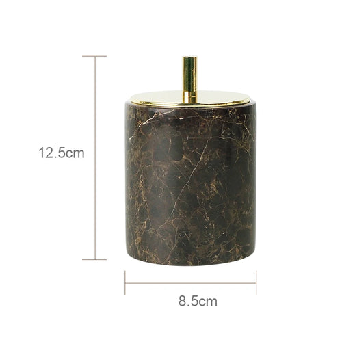 accessoires de salle de bain en marbre naturel ensemble luxe - vue 24 sur 27
