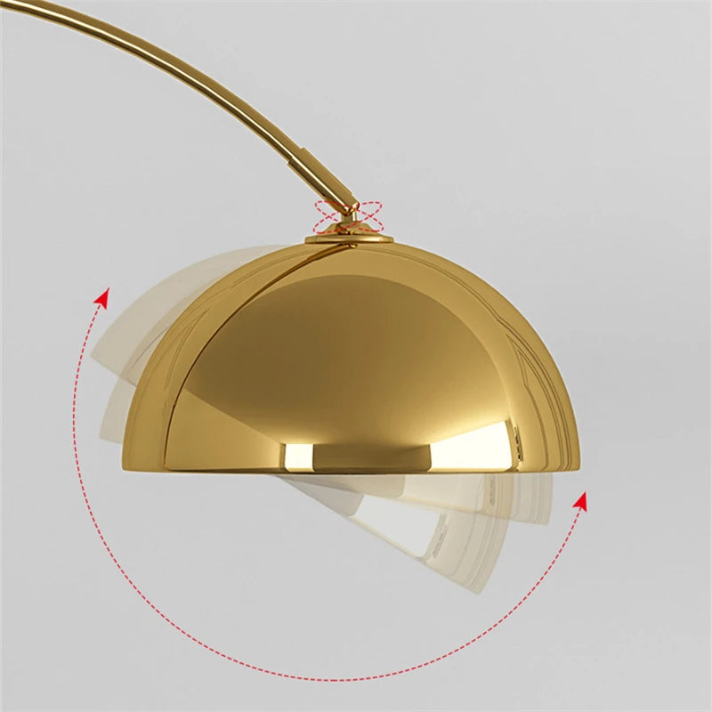 Lampadaire LED moderne Simple Base en marbre métal debout lumière chambre salon décoration coin lampadaire - vue 7 sur 12