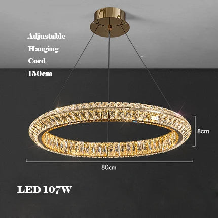 lustre en cristal doré design postmoderne pour intérieur élégant - vue 12 sur 11