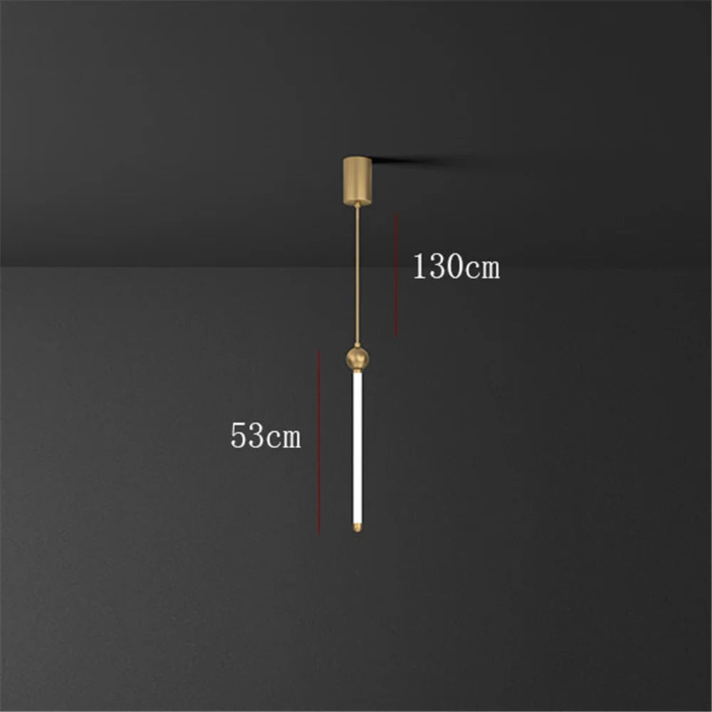 suspension nordique minimaliste en tube lumineux pour intérieur élégant