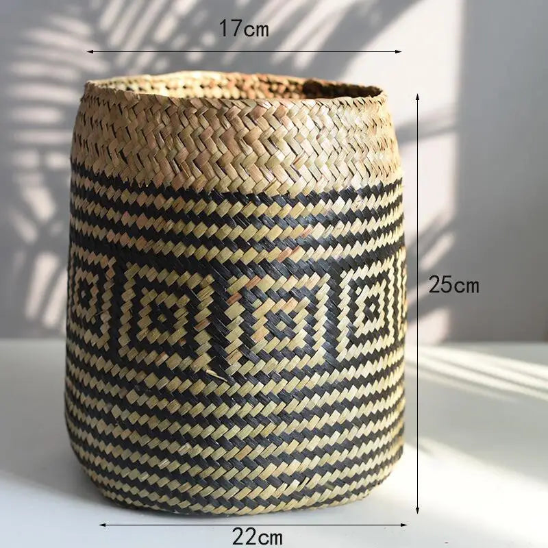 panier tissé à la main pour fleurs et plantes décoratives - vue 10 sur 10