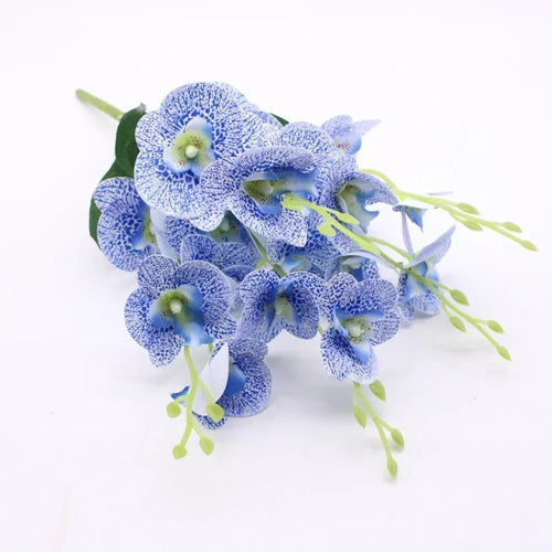 fleurs artificielles 3d décoration orchidée papillon phalaenopsis faux fleurs - vue 11 sur 17