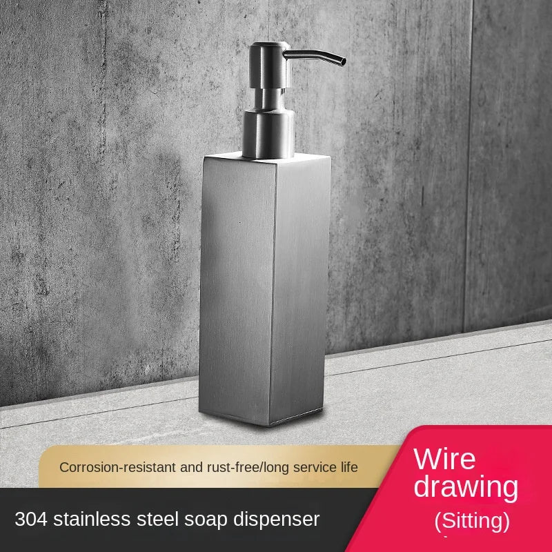 distributeur de savon mural en acier inoxydable 200 ml accessoires salle de bain - vue 15 sur 21