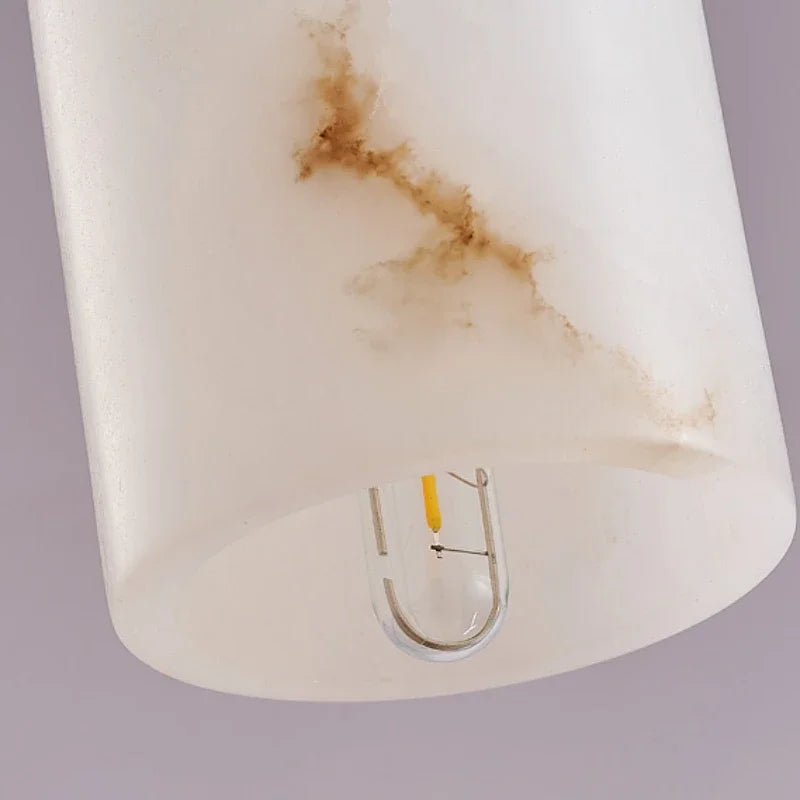 lustre nordique en marbre naturel design lumineux pour espace moderne - vue 6 sur 7