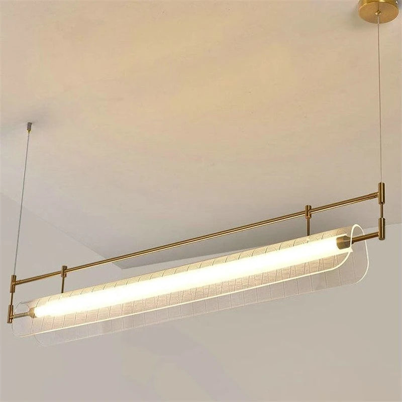 suspension minimalistes italiennes en acrylique led modernes - vue 6 sur 18