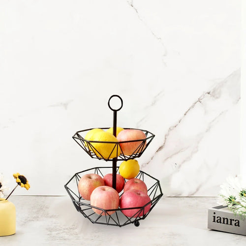 panier à fruits en fer multifonctionnel pour cuisine et bureau - vue 2 sur 8