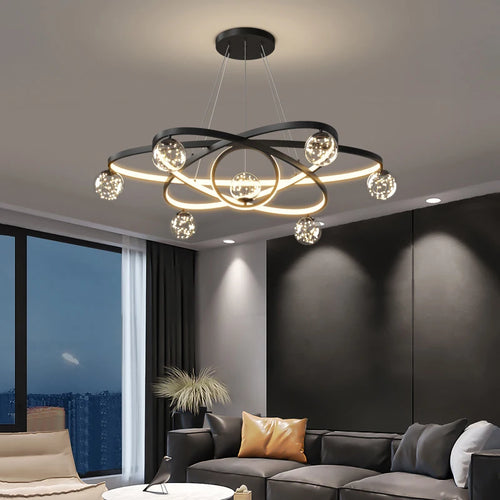 lustre moderne nordique design éclairage intérieur élégant - vue 4 sur 14