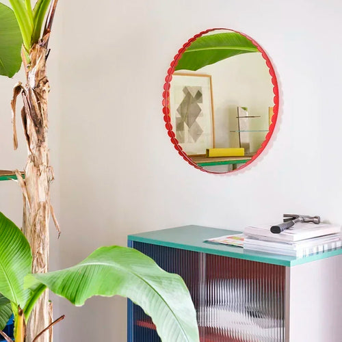 miroirs décoratifs rétro nordiques ronds personnalisés pour décoration intérieure - vue 3 sur 8