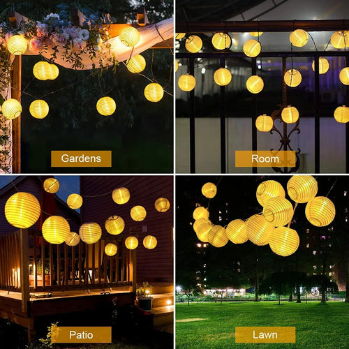 guirlande lumineuse solaire led pour décorations d'extérieur festive - vue 6 sur 7