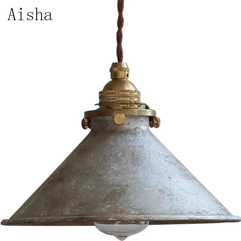 suspension rétro en laiton style campagnard américain pour décoration intérieur - vue 5 sur 9