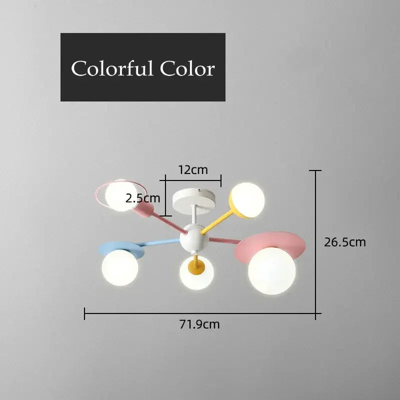 lustre nordique pour enfants dessin animé led princesse - vue 6 sur 7