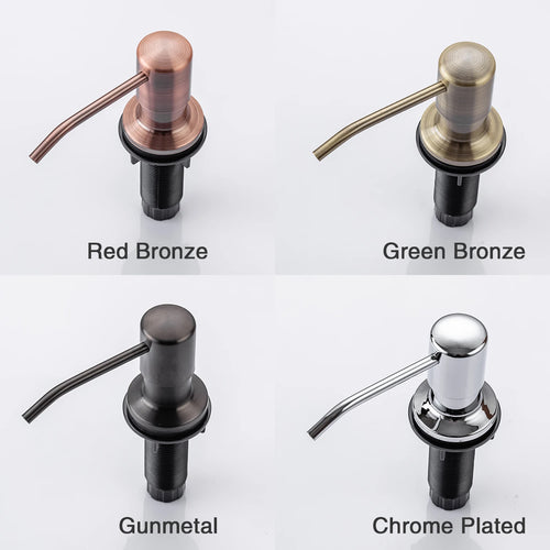 distributeur de savon en acier inoxydable et bronze pour cuisine - vue 4 sur 10