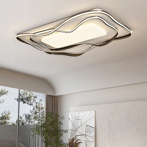 plafonnier led moderne design simple avec télécommande - vue 4 sur 14