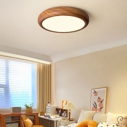plafonnier moderne en bois imitation pour intérieur lumineux - vue 2 sur 9