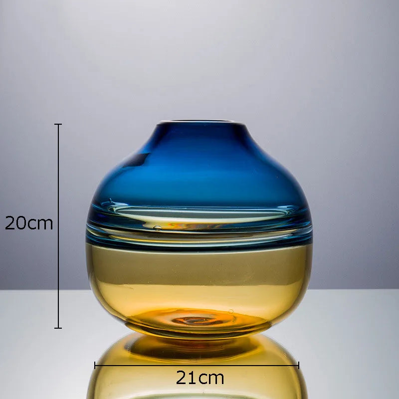 vase en verre dégradé pour décoration florale moderne - vue 7 sur 9