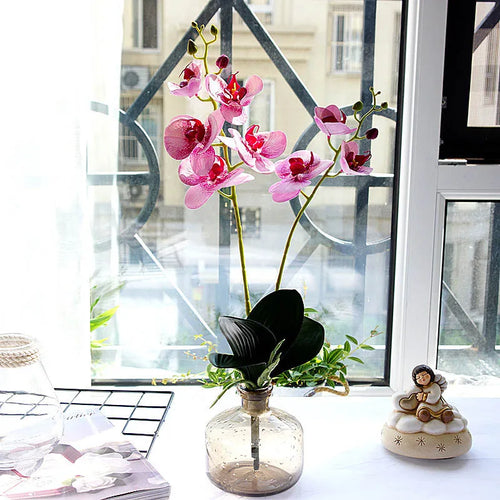 fleurs artificielles orchidées décoratives pour mariage et jardin - vue 3 sur 7