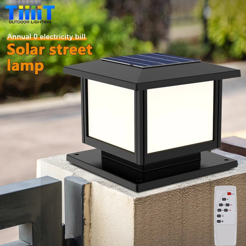 colonne lumineuse solaire à led avec télécommande pour extérieur - vue 2 sur 8