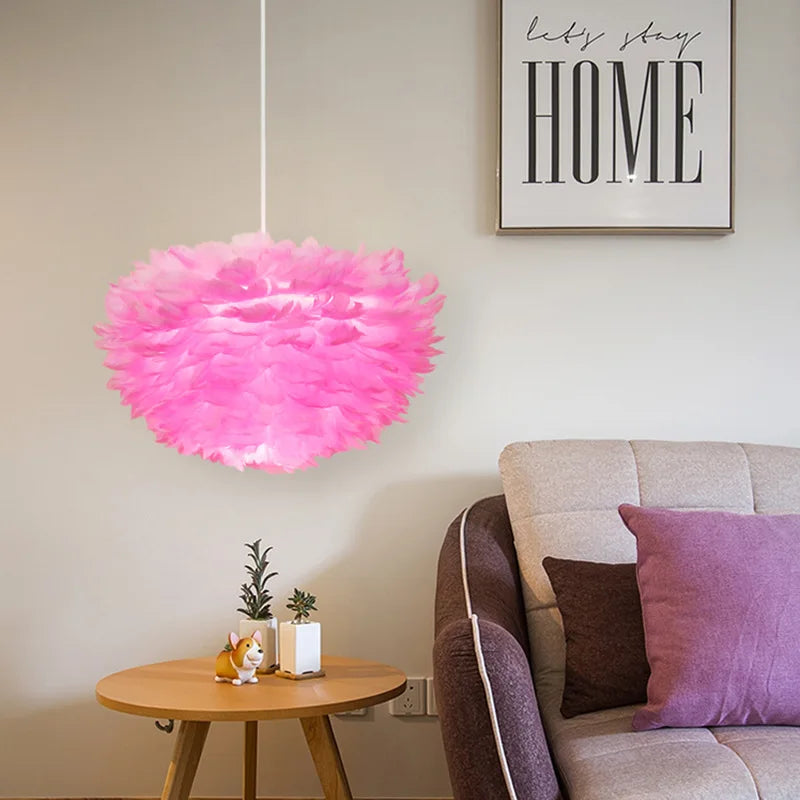 lustre moderne romantique led créative nordique suspendus éclairage - vue 5 sur 26