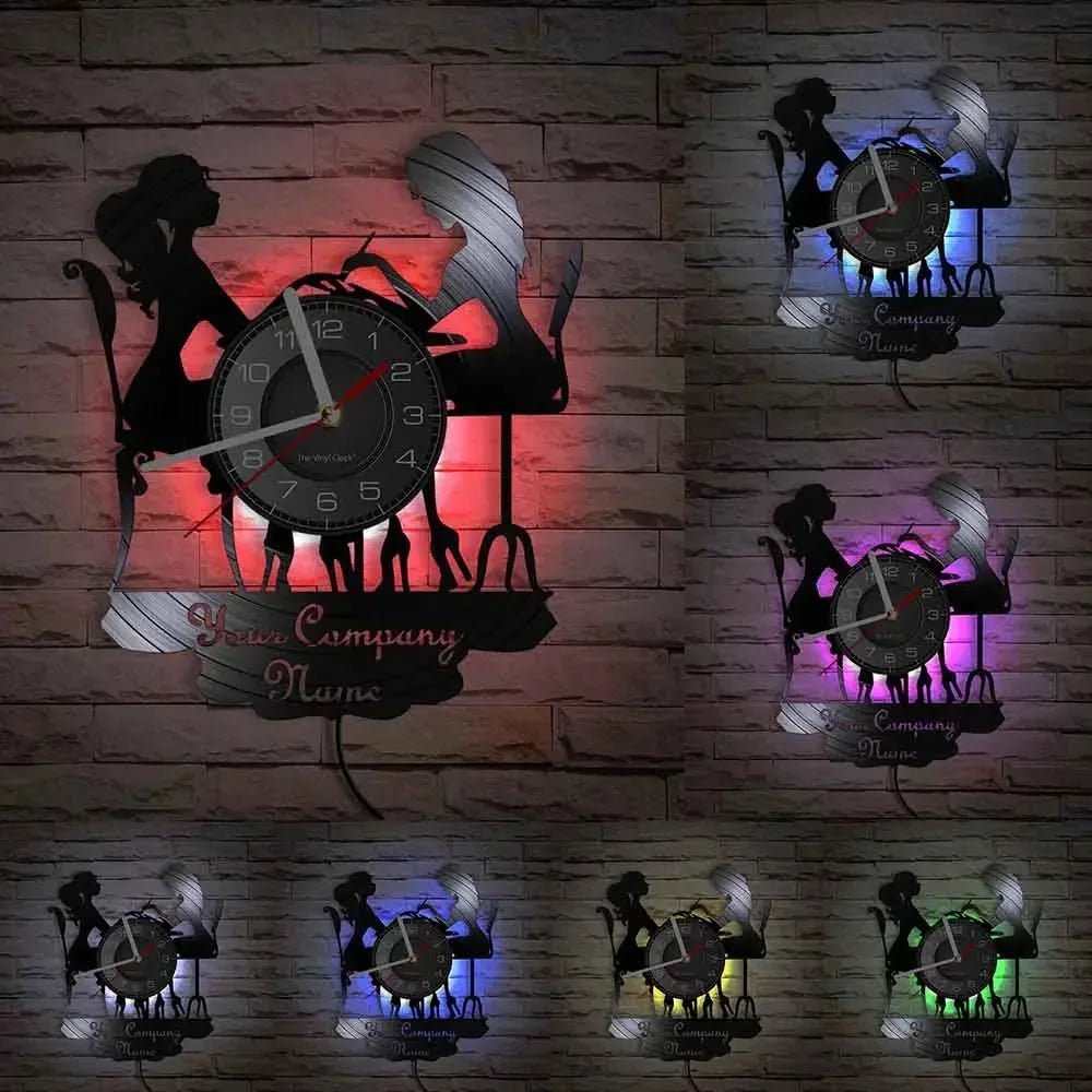 horloge murale vinyle pour salon de manucure et beauté - vue 29 sur 31