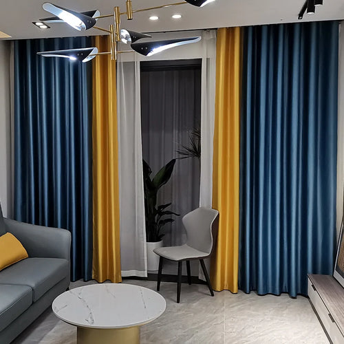 Rideau style nordique moderne occultant plissé salon chambre - vue 13 sur 13