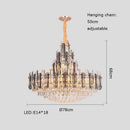 lustre suspendu en cristal à intensité variable design moderne