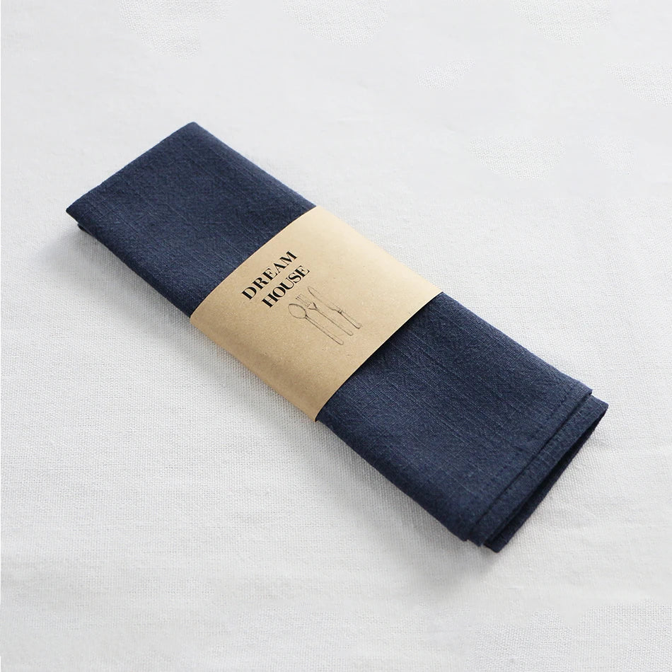 Serviette de table coton lin épais style moderne