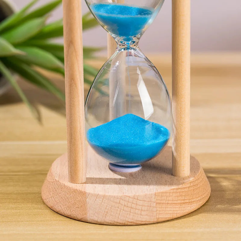 sablier en bois fait main horloge de sable créative décoration intérieure - vue 5 sur 10