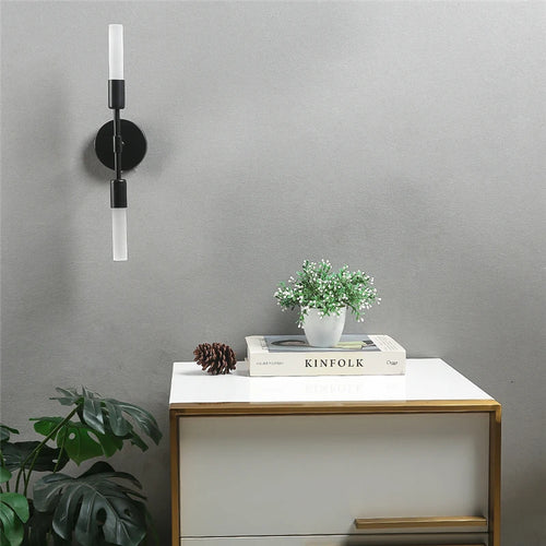 applique murale modernes minimalistes en verre 2 têtes - vue 7 sur 8