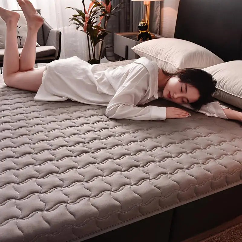 surmatelas en coton éponge pour lit king size et coussin de sol - vue 4 sur 8