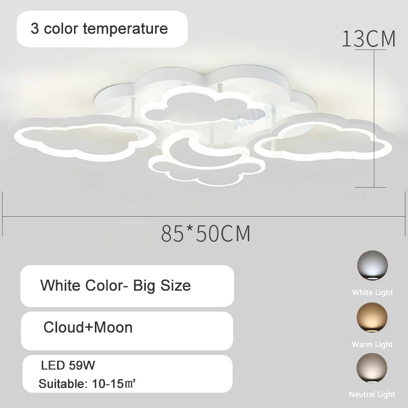 Plafonniers pour chambre d'enfant Pépinière LED Princesse Bébé - vue 11 sur 25