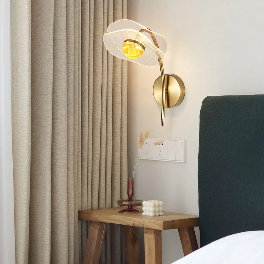 Lampe de applique murale LED en cristal nordique salon chambre fond applique murale couloir allée grenier lampes de chevet maison luminaire moderne - vue 6 sur 10