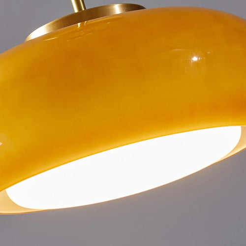 lustre moderne en verre luminaires suspendus métal doré et chromé - vue 5 sur 22