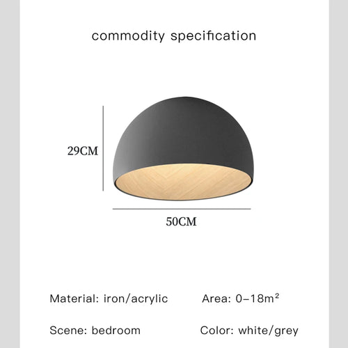 plafonnier led rond style nordique moderne simple décoratif - vue 7 sur 15