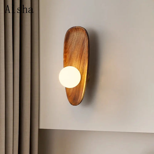 Applique murale LED en bois de noyer - vue 5 sur 8