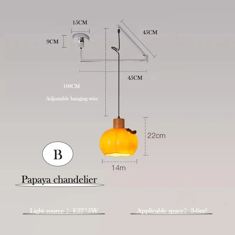 lustre minimaliste extensible rotatif avec bras pivotant pliable - vue 12 sur 13