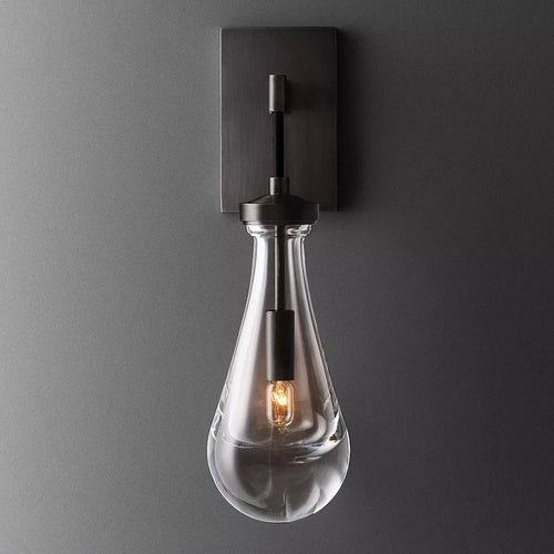 Style rétro luxe goutte d'eau applique éclairage intérieur LED moderne noir corde applique décoration de la maison salon chambre - vue 3 sur 6