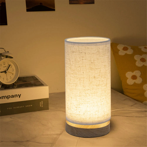 lampe de table en bois massif au style chaleureux et simple - vue 3 sur 5