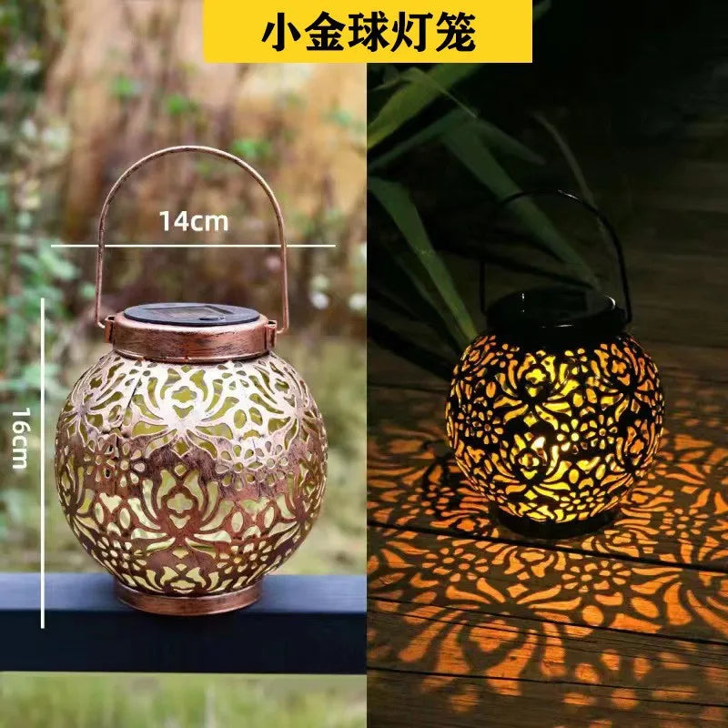 lampes solaires suspendues rétro pour jardin et extérieur - vue 8 sur 8