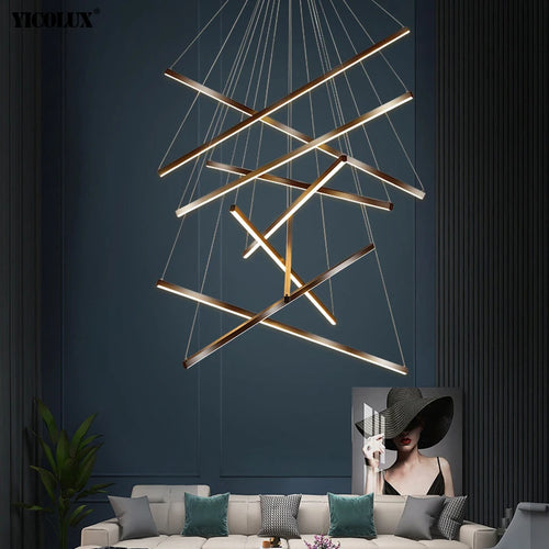 lustre led moderne avec gradation à distance pour intérieur - vue 2 sur 24