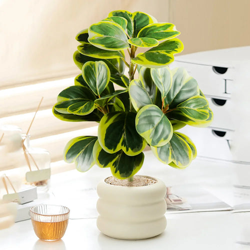 arbre artificiel de ficus à feuilles de cœur pour décoration intérieure et extérieure - vue 2 sur 9
