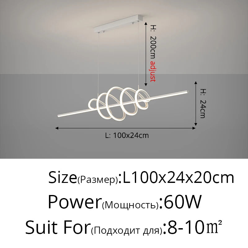 lustre moderne en led pour un éclairage élégant intérieur - vue 11 sur 18