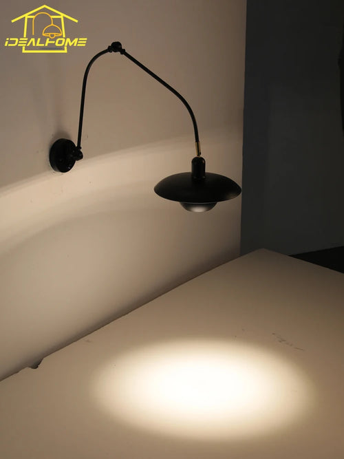 applique murale industrielle à bras pivotant réglable pour éclairage intérieur - vue 2 sur 9