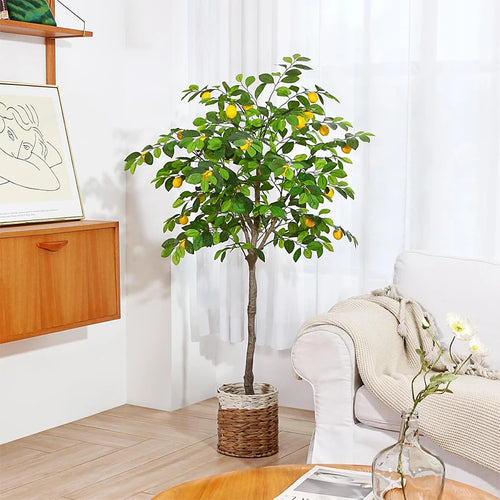 citronnier artificiel avec fruits pour décoration intérieure et jardin - vue 3 sur 8